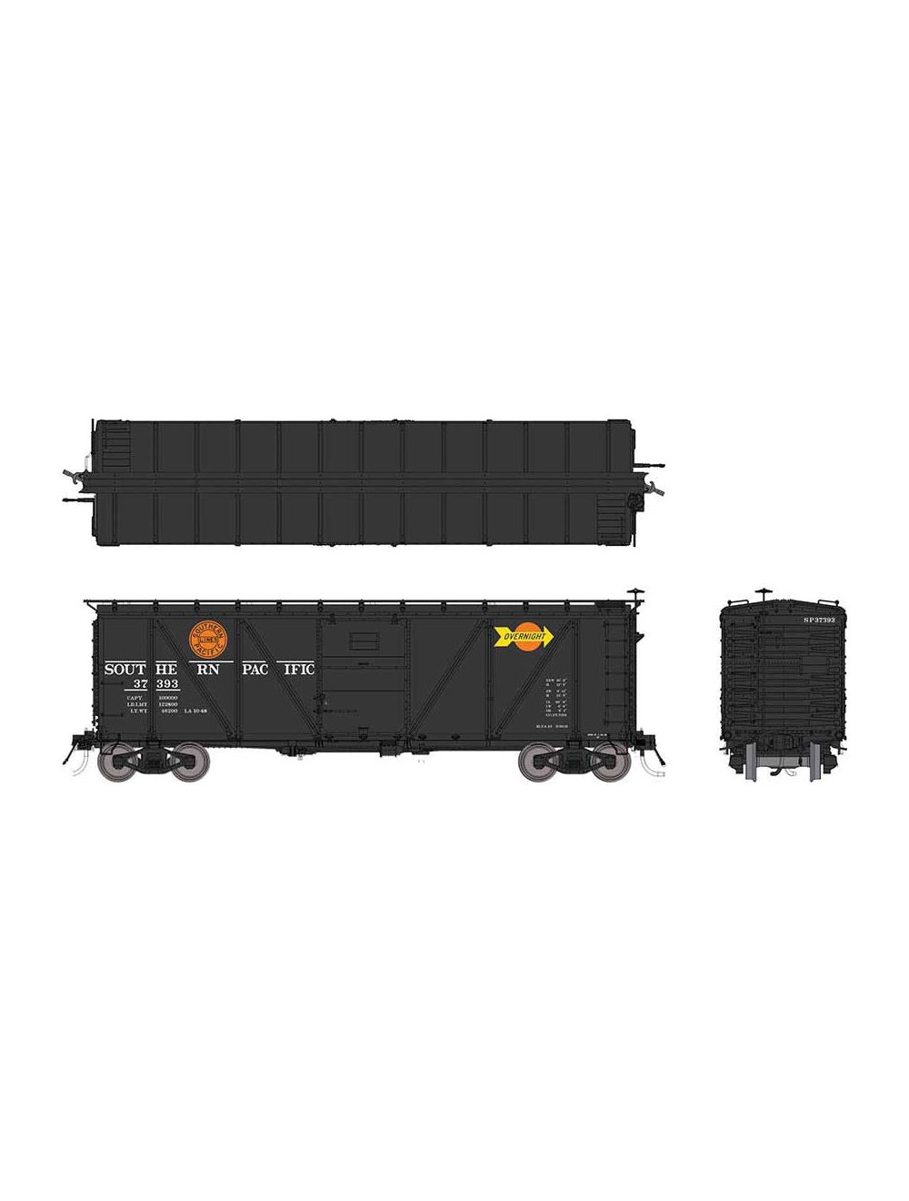 Rapido 171056a SP B-50-15 boxcar overnight, HO