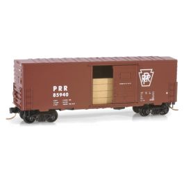 micro train 02400180 prr boxcar w/paper grain door